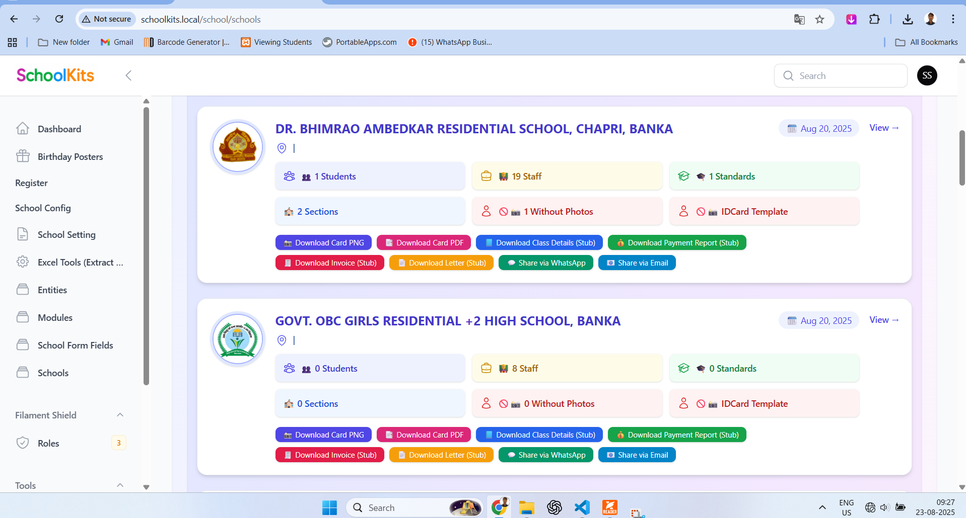 Registers and Diaries